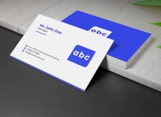 Free Clean Busienss Card Mockup PSD