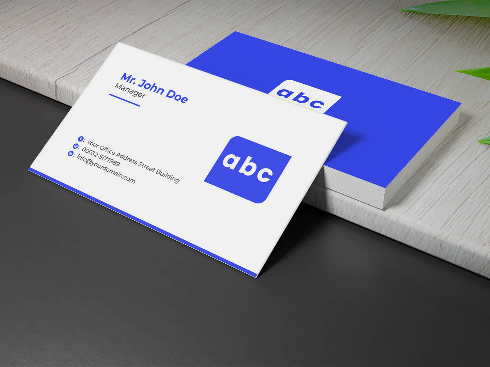 Free Clean Busienss Card Mockup PSD