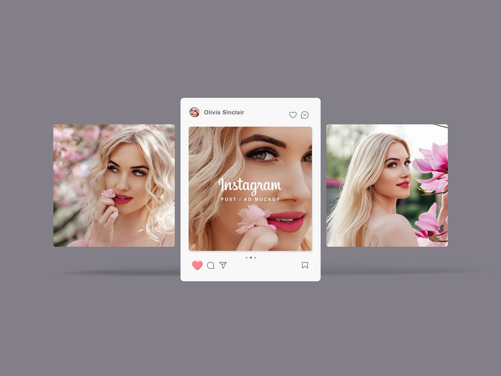 Free Clean Instagram Post Mockup PSD