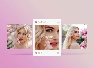 Free Clean Instagram Post Mockup PSD