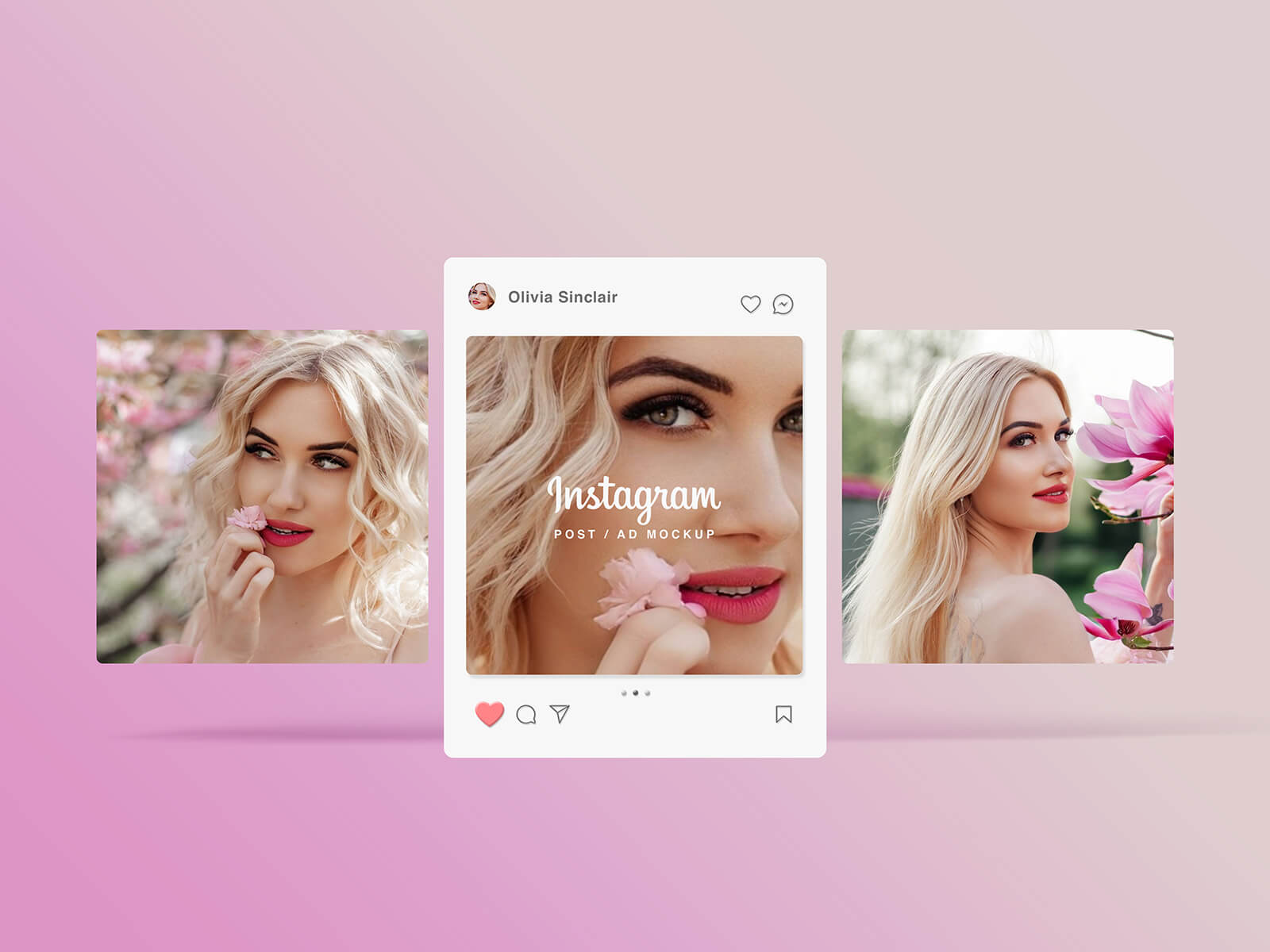 Free Clean Instagram Post Mockup PSD