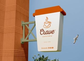 Free Coffee Cup Inspired Sign Mockup PSD Set