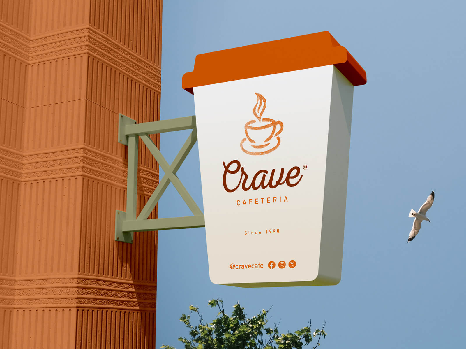 Free Coffee Cup Inspired Sign Mockup PSD Set