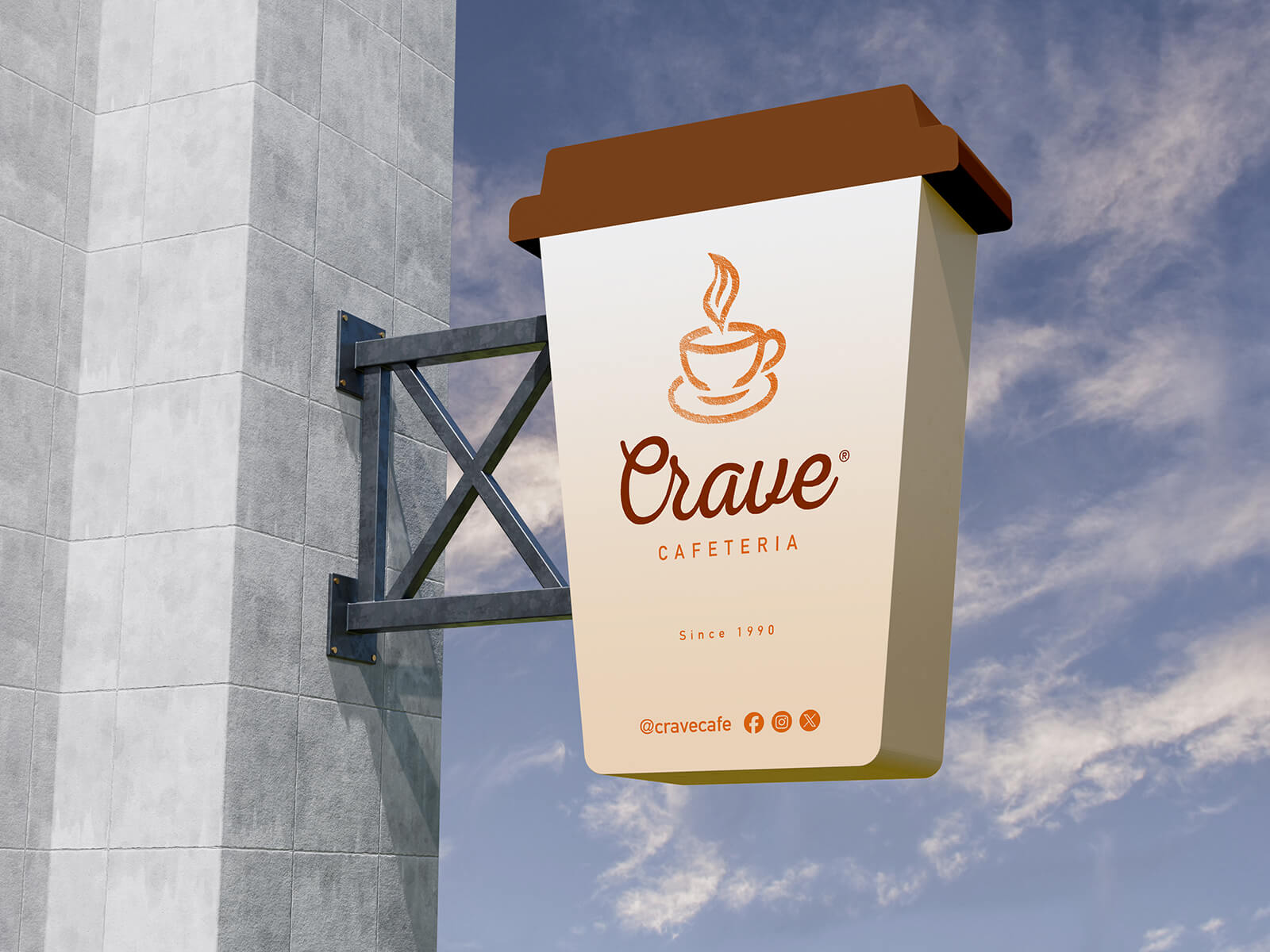 Free Coffee Cup Inspired Sign Mockup PSD Set