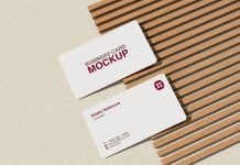 Free Edge Rounded Corner Business Card Mockup PSD Free Edge Rounded Corner Business Card Mockup PSD