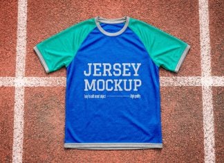 Free Raglan Ringer Baseball T-Shirt Mockup PSD