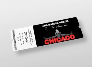 Free Theater Ticket Mockup PSD