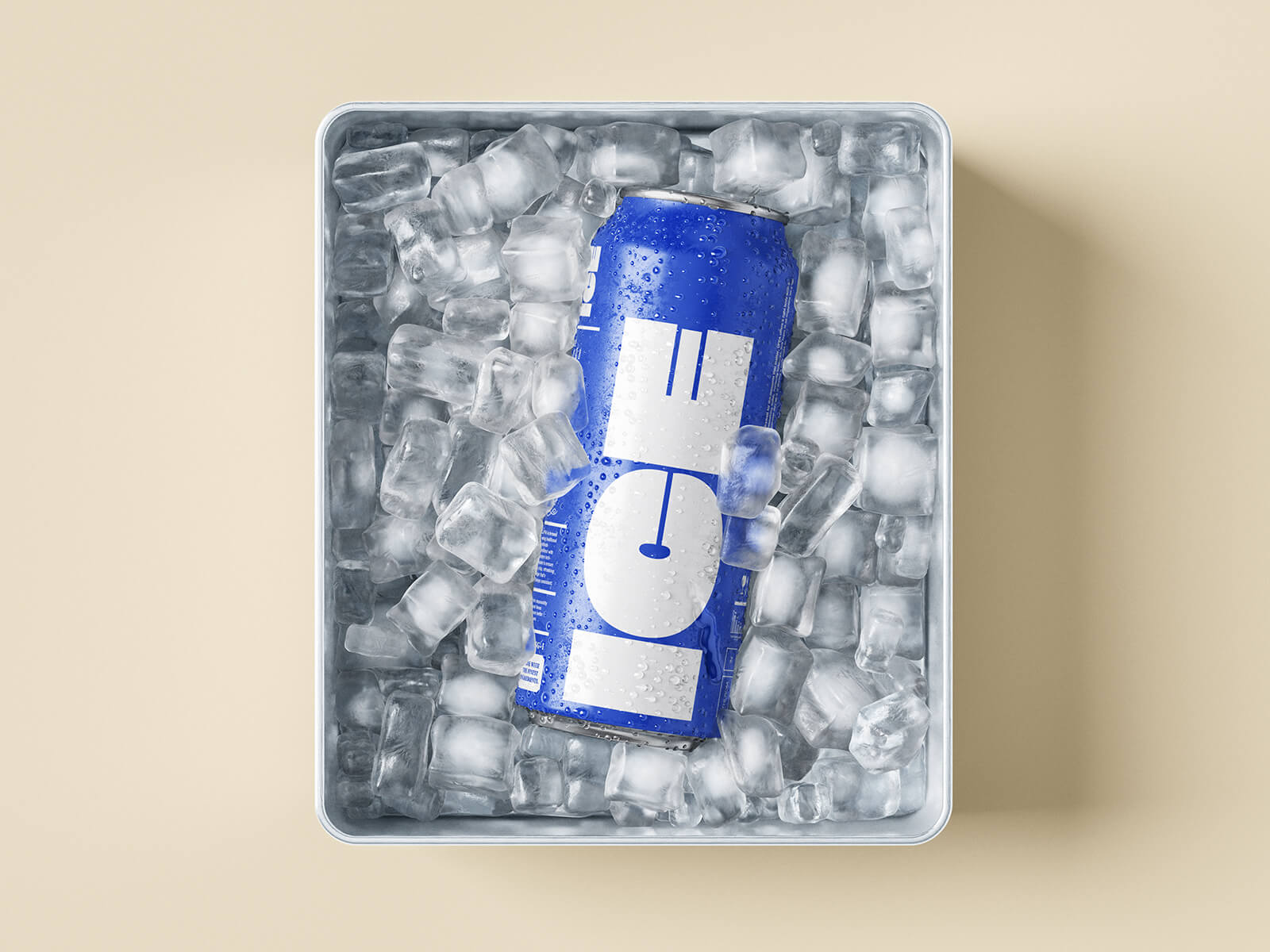 4 Free Ice Bucket Tin Can Beverage Mockup PSD