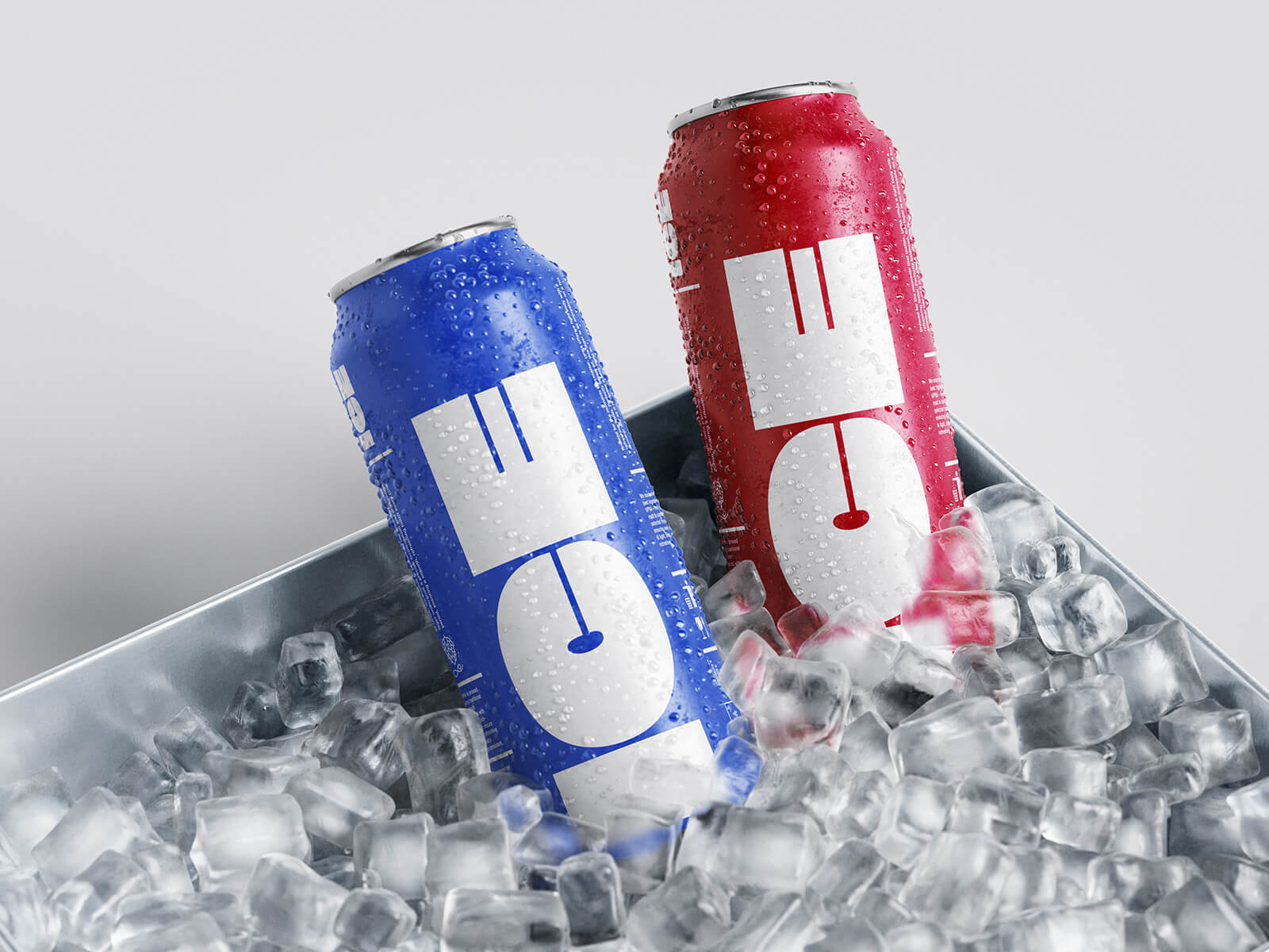 4 Free Ice Bucket Tin Can Beverage Mockup PSD