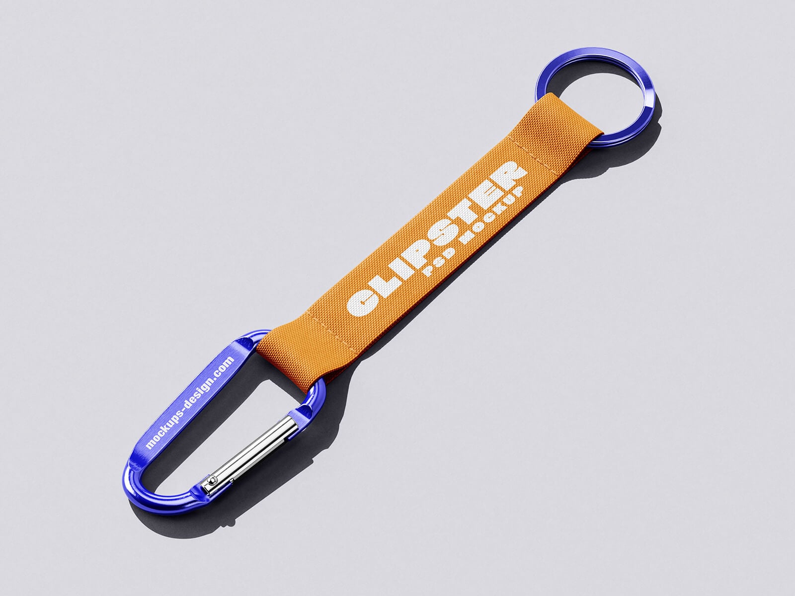 5 Free Carabiner Keychain Mockup PSD