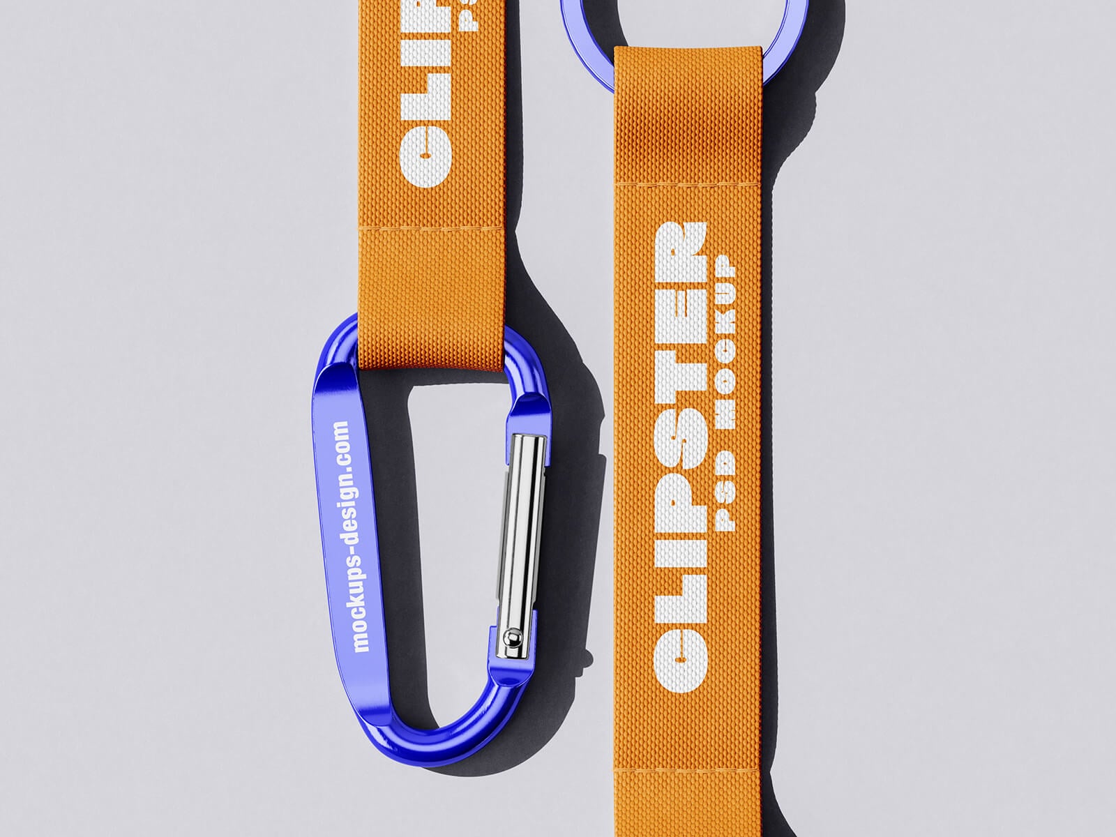 5 Free Carabiner Keychain Mockup PSD