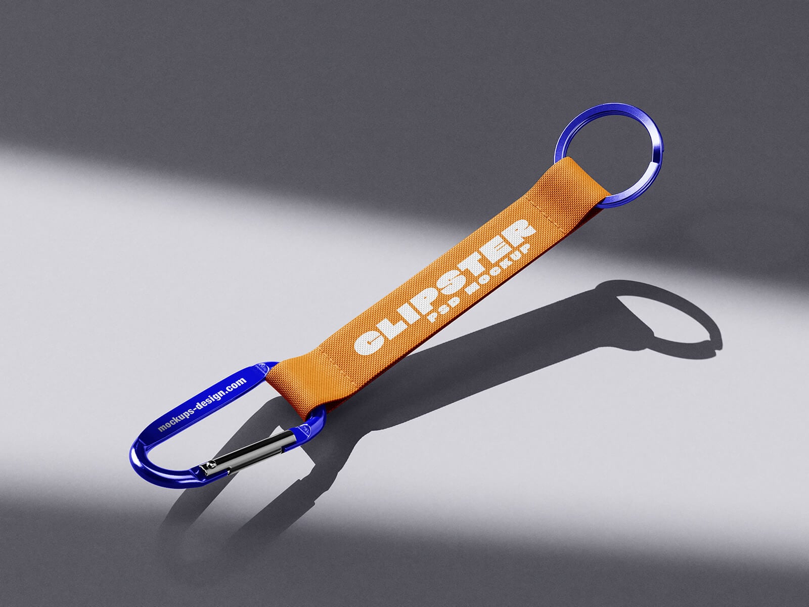 5 Free Carabiner Keychain Mockup PSD
