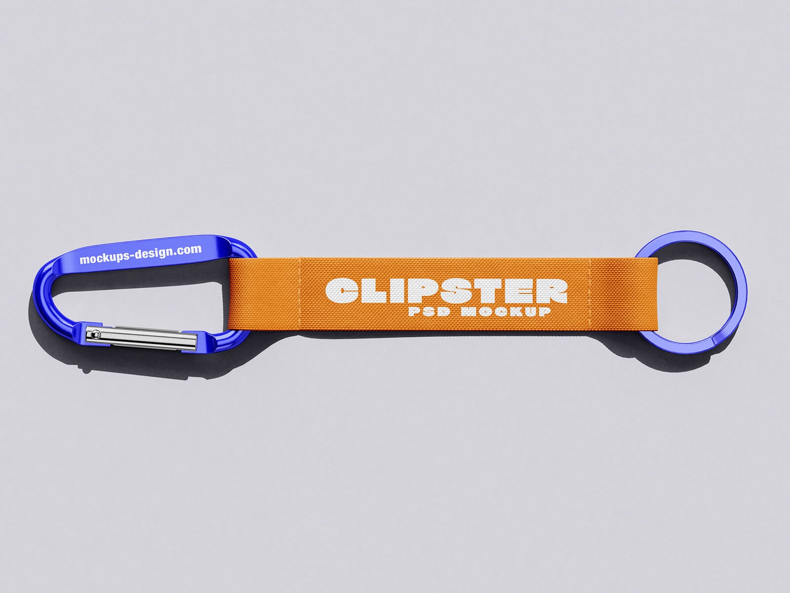 5 Free Carabiner Keychain Mockup PSD
