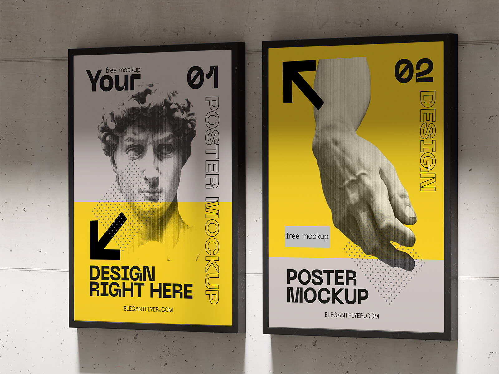 3 Free Premium Subway Poster Mockup PSD Files