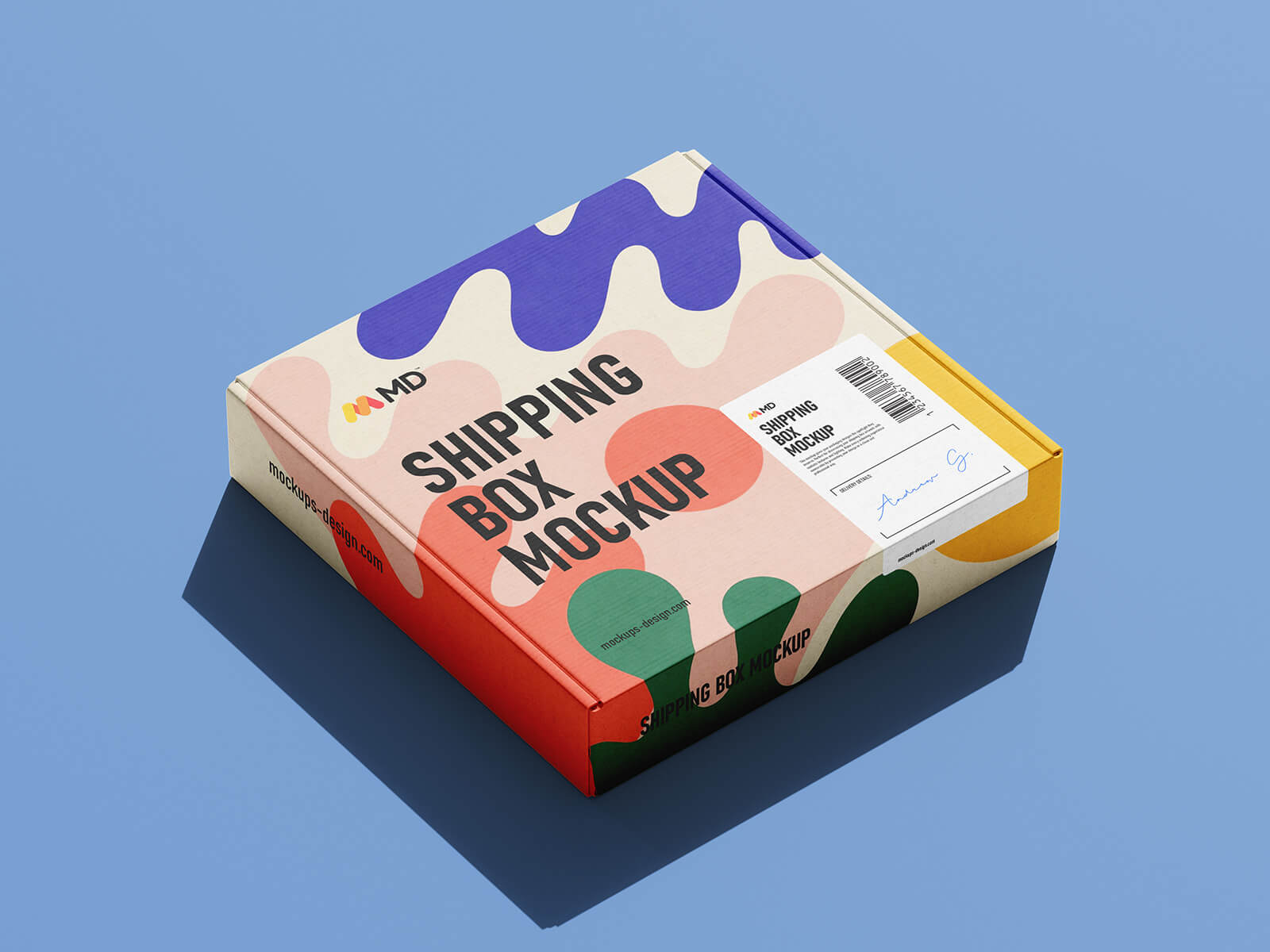 4 Free Corrugated Shipping Mailer Box Mockup PSD