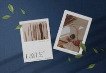 Free Beautiful Flyer with Leaves Mockup PSD Free Flyer with Leaves Mockup PSD