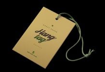 Free Fashion Brand Premium Hang Tag Mockup PSD Free Customizable Clothing Hanging Tag Mockup PSD