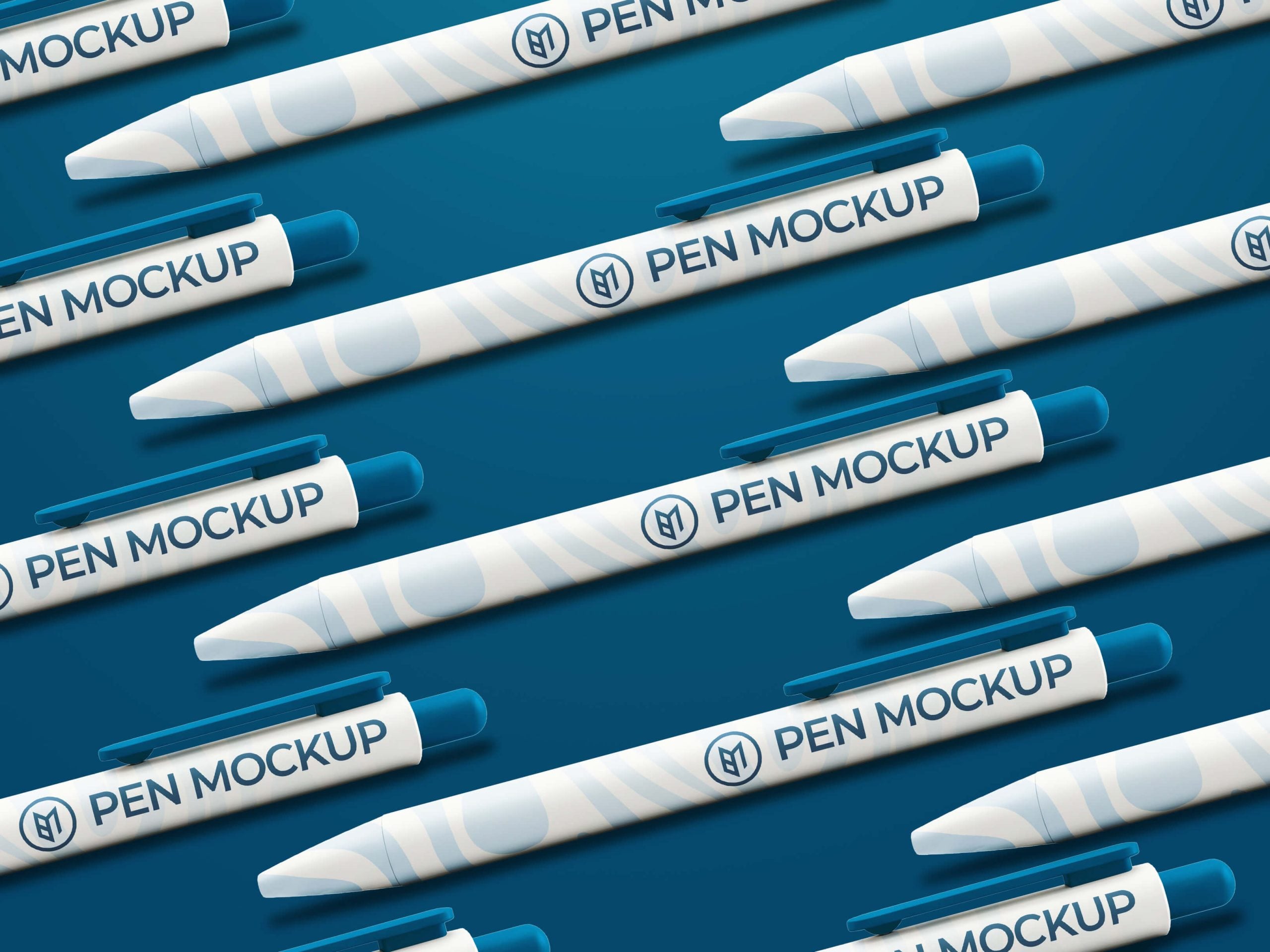 Free Branding Ball Pen Mockup PSD Set