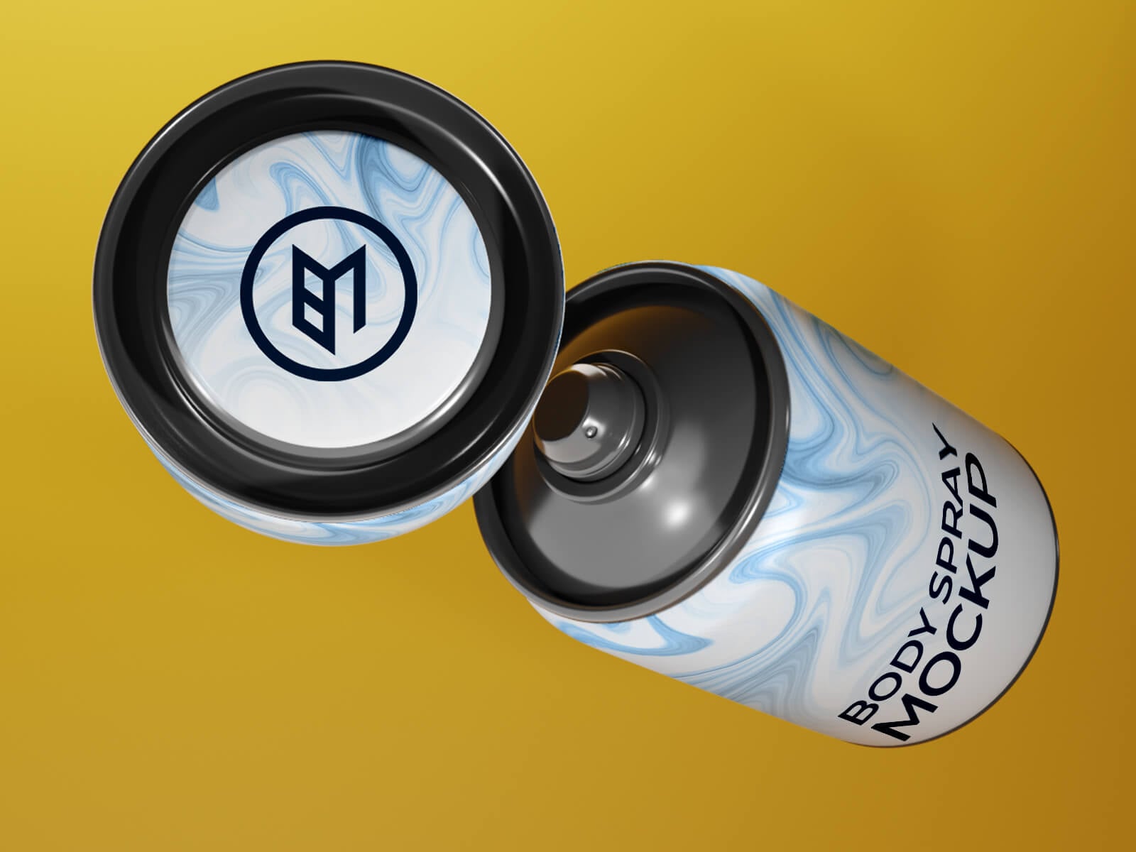 Free Body Spray Bottle Mockup PSD Set
