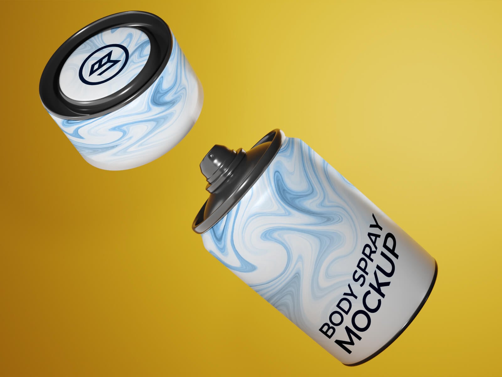 Free Body Spray Bottle Mockup PSD Set