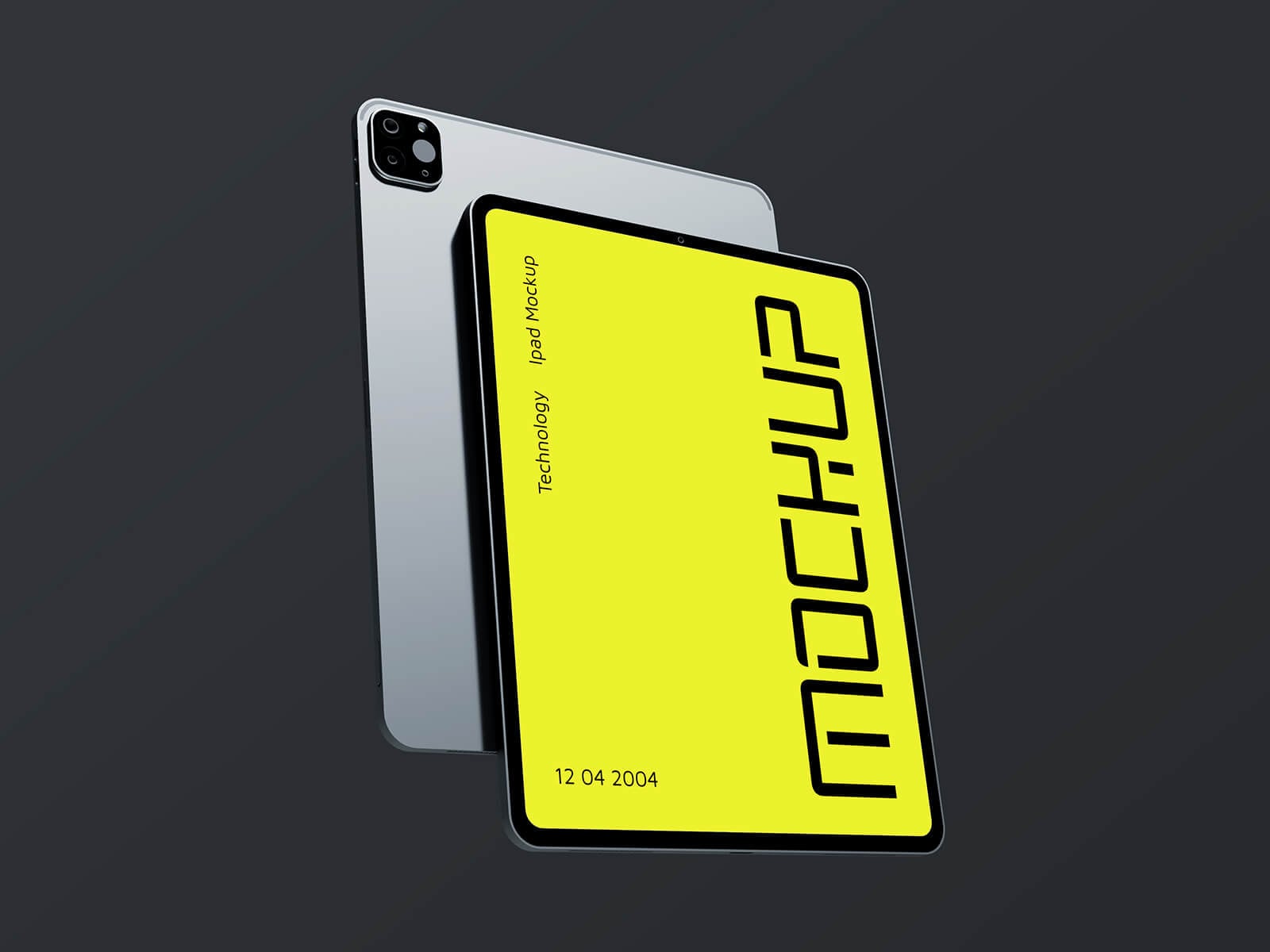 Free Clean iPad Pro Mockup PSD Set