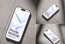 3 Free Premium iPhone 17 Mockup PSD Files Set