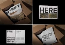 Free Title & Open Magazine Mockup PSD Set Free Title & Open Magazine Mockup PSD