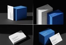 5 Free Stacked Business Card Mockup PSD Files