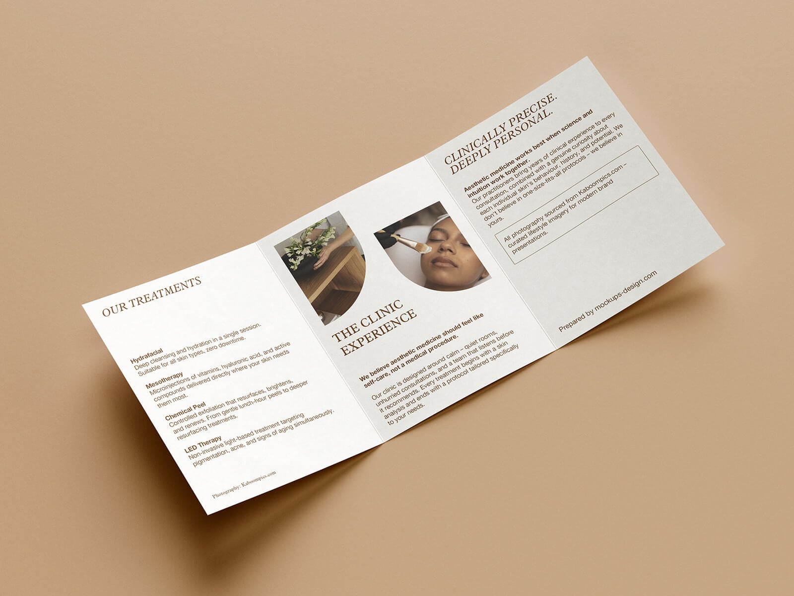 5 Free US Letter Tri-Fold Brochure Mockup PSD File