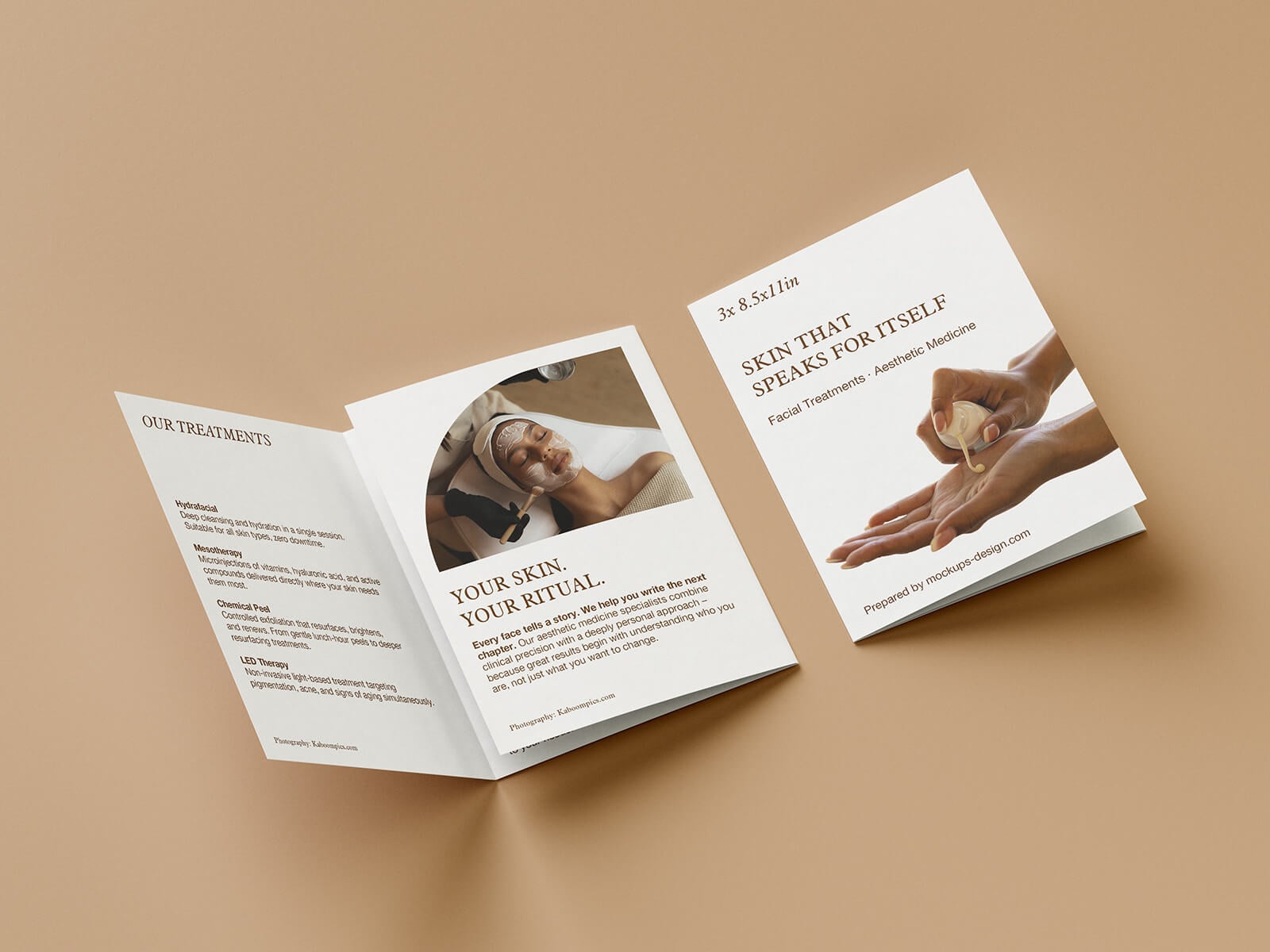 5 Free US Letter Tri-Fold Brochure Mockup PSD File