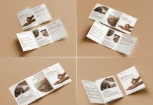 5 Free US Letter Tri-Fold Brochure Mockup PSD File