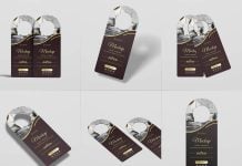 7 Free Door Hanger Mockup PSD Files Set Free Door Hanger Mockup PSD