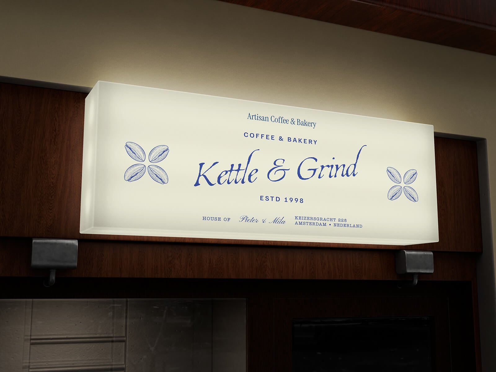 2 Free Horizontal Light Box Sign Mockup PSD Set