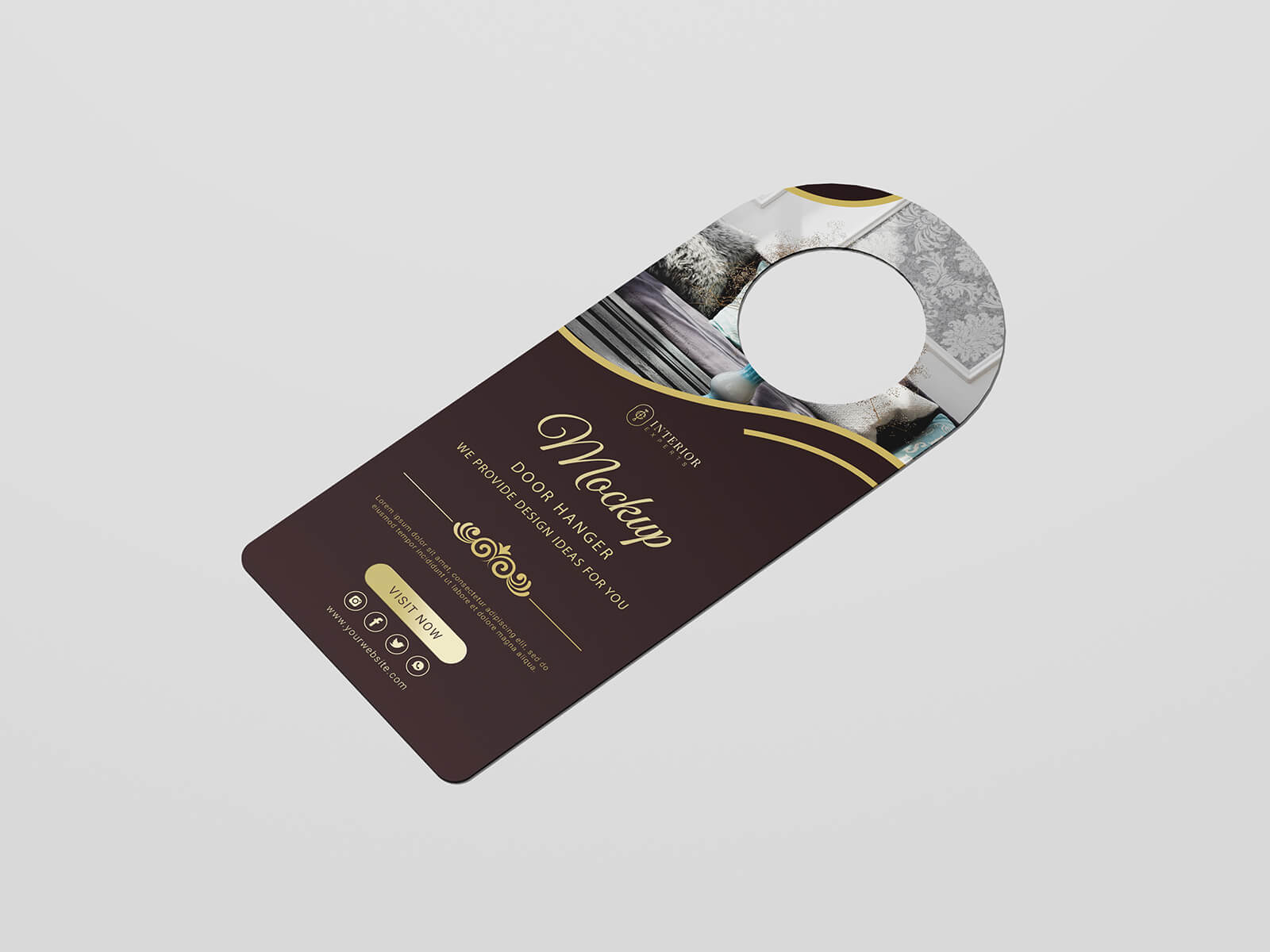 Free Door Hanger Mockup PSD