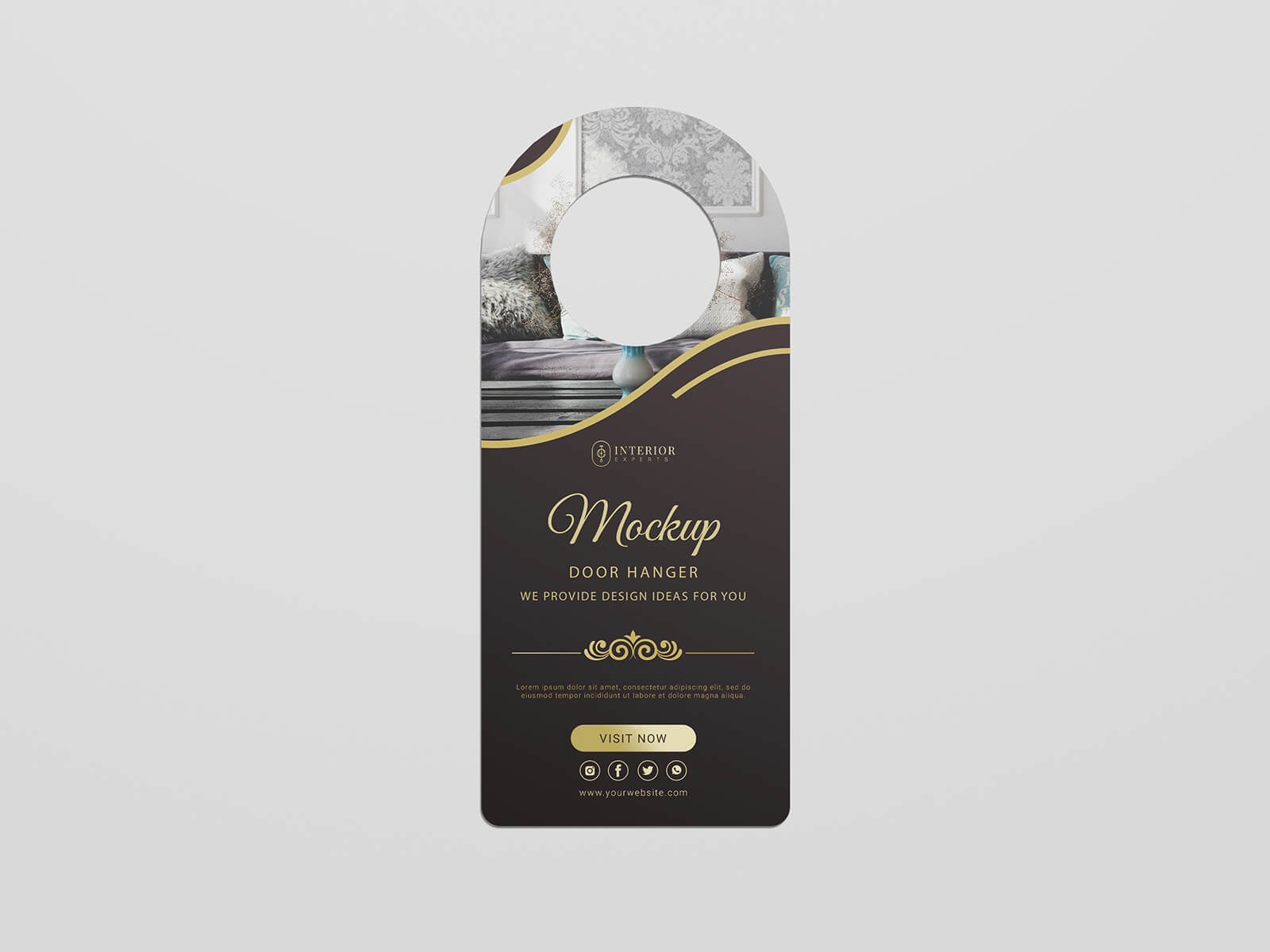 Free Door Hanger Mockup PSD