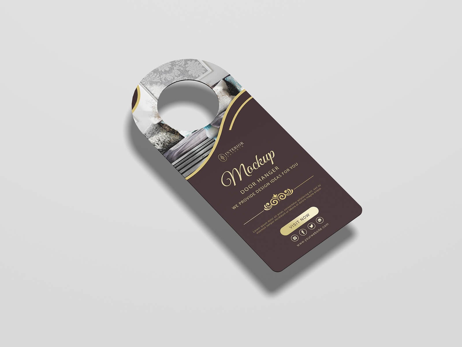 Free Door Hanger Mockup PSD