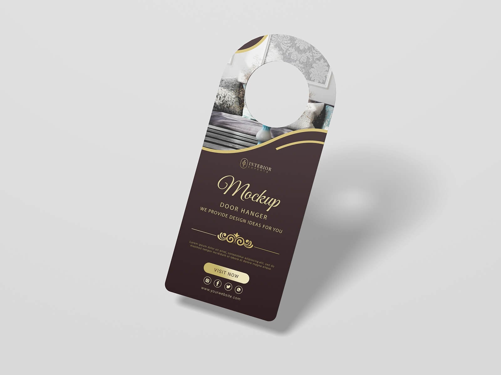 Free Door Hanger Mockup PSD