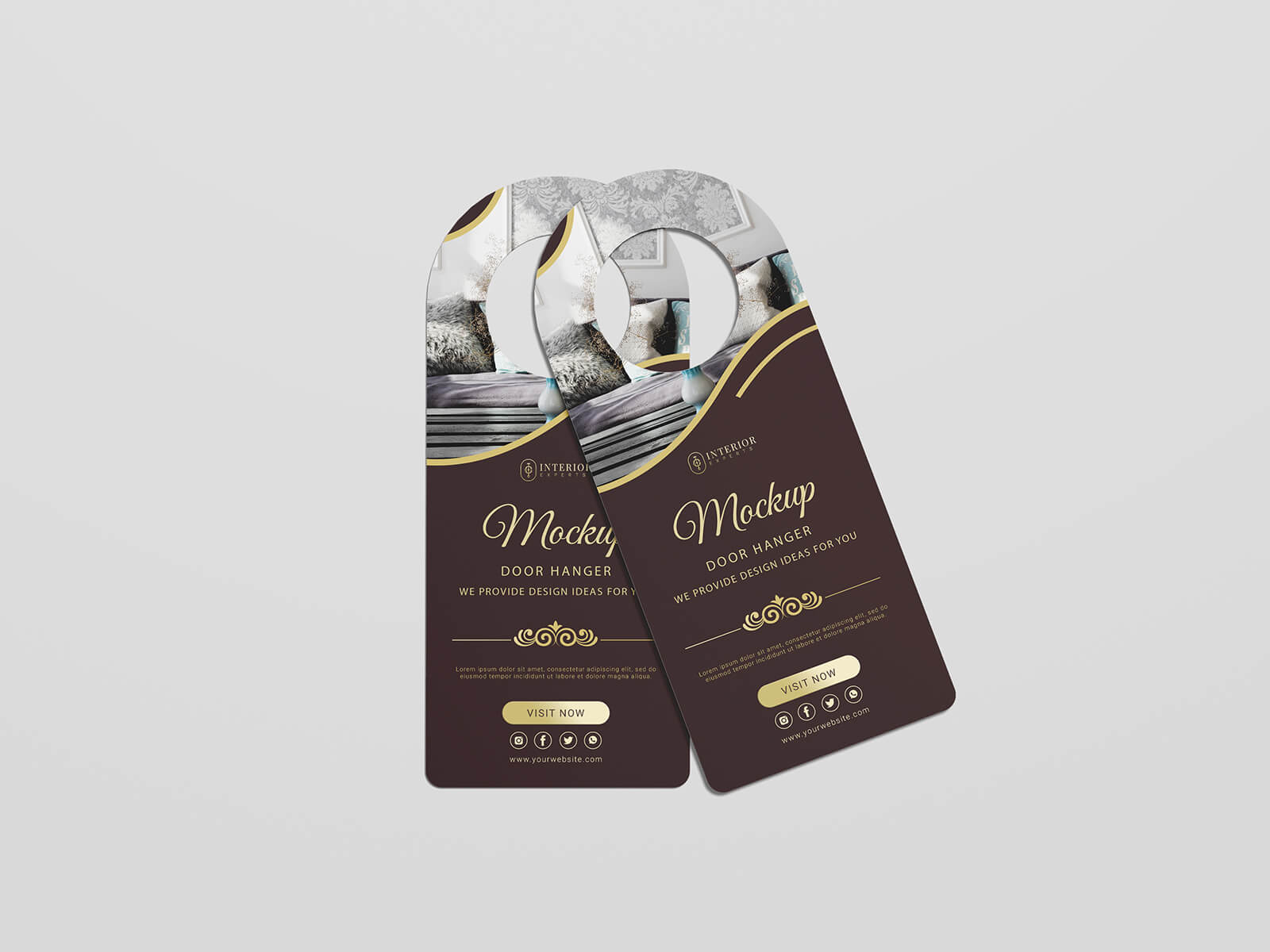 Free Door Hanger Mockup PSD