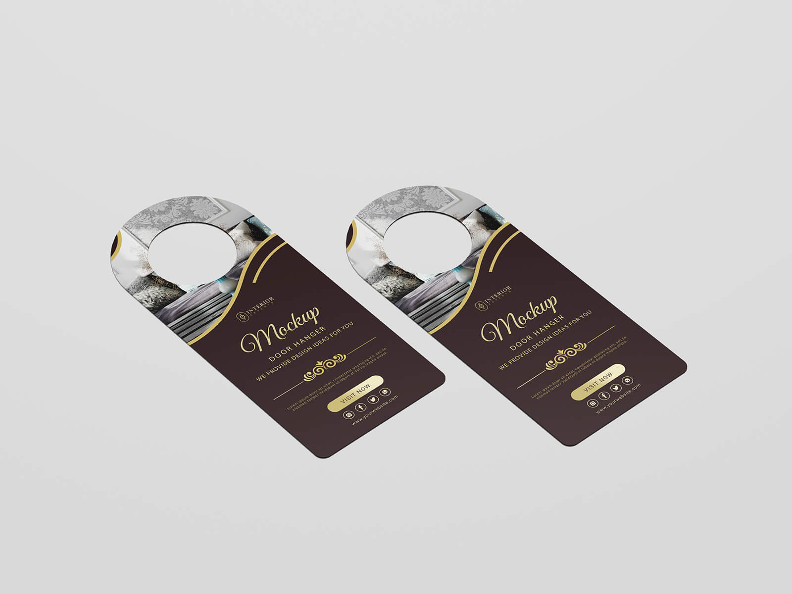 Free Door Hanger Mockup PSD