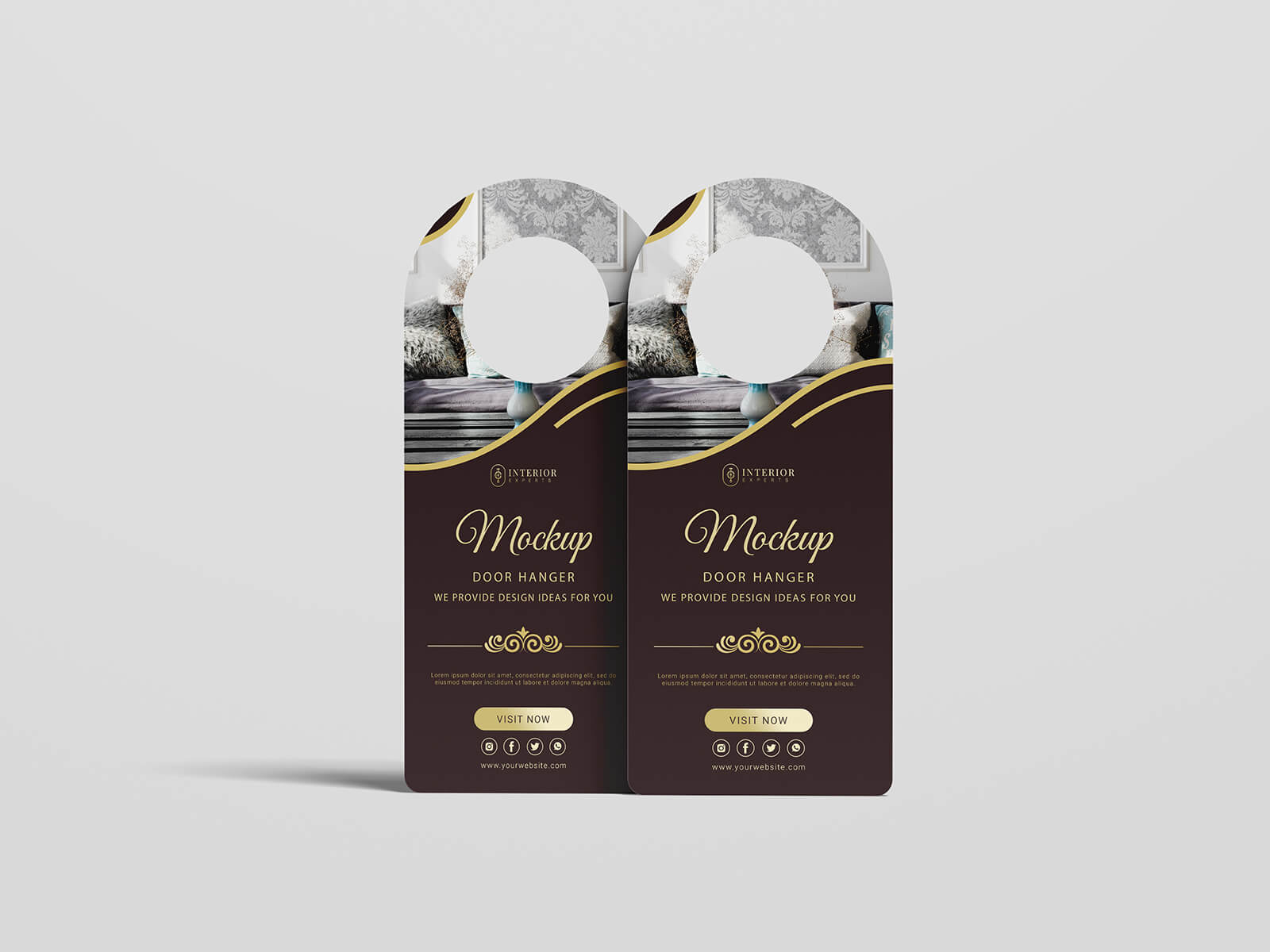 Free Door Hanger Mockup PSD