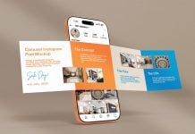 Free 4-Images Carousel Instagram Post Mockup PSD
