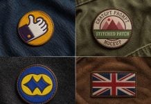 Free ChatGPT Prompt Stitched Leather Patch Logo Mockup
