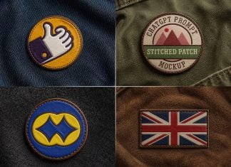 Free ChatGPT Prompt Stitched Leather Patch Logo Mockup