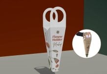 Free Bouquet Packaging Flower Holder Mockup PSD Free Bouquet Packaging Flower Holder Mockup PSD