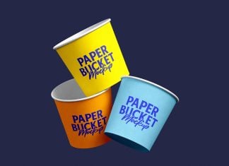 Free Paper Disposable Ice Cream Cups Mockup PSD