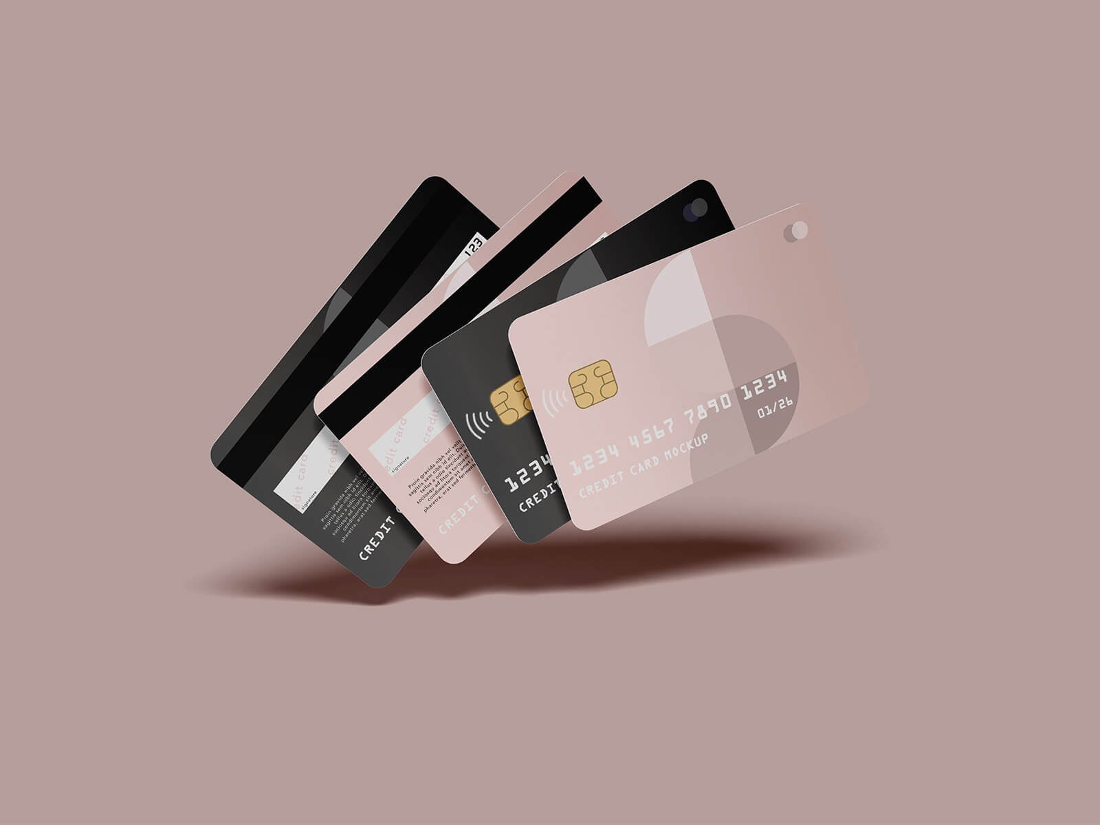 Free Premium Debit/Credit Card Mockup PSD