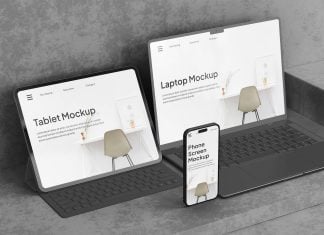 Free Responsive Web Design Apple Devices Mockup PSD