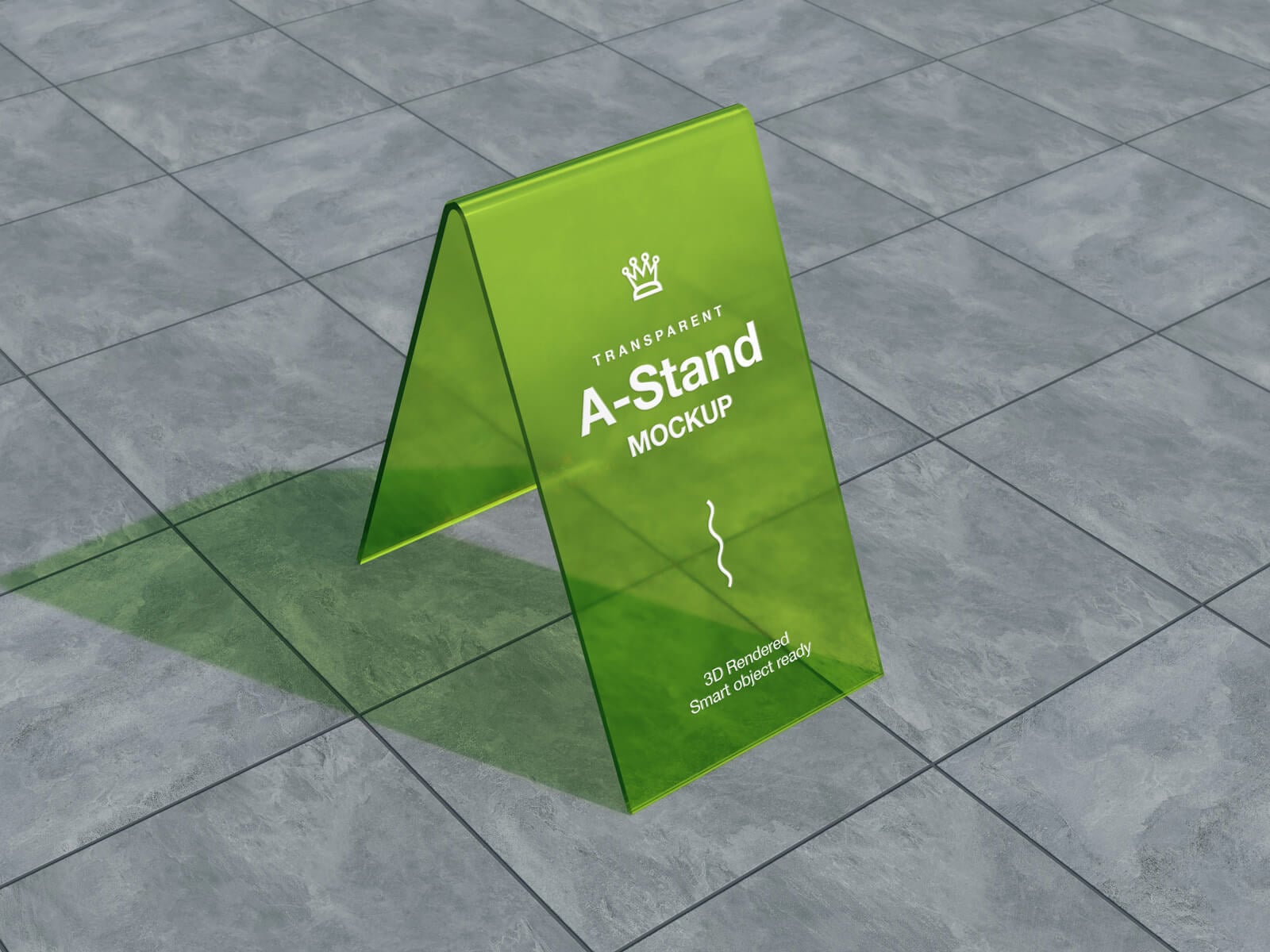 Free Sidewalk Transparent A-Stand Stand Mockup PSD