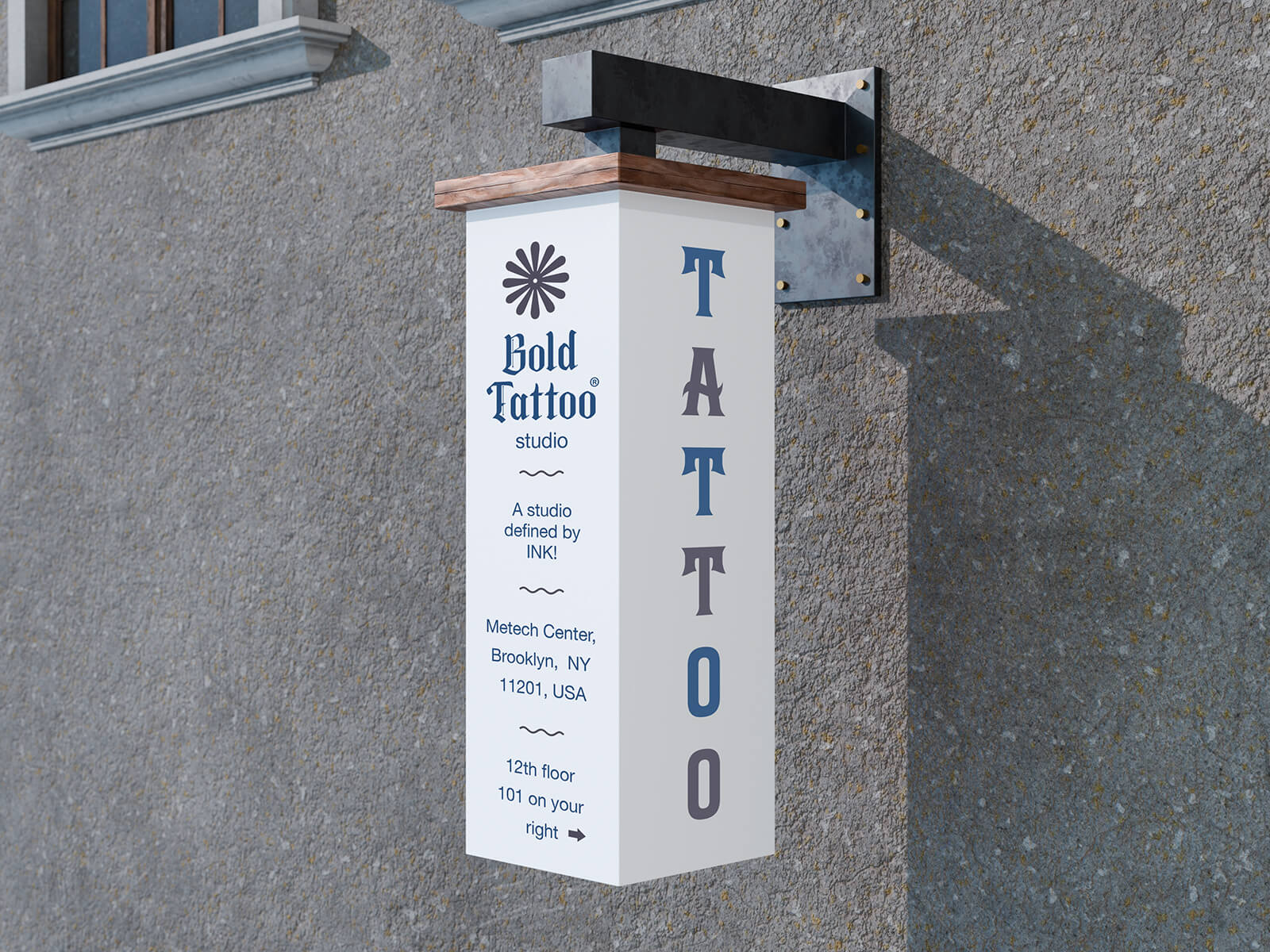 Free Vertical Acrylic LED Lightbox Sign Mockup PSD