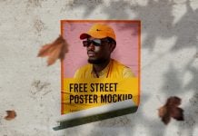 Free Wheat Paste Wrinkled Street Poster Mockup PSD Free-Wheat-Paste-Street-Poster-Mockup-PSD